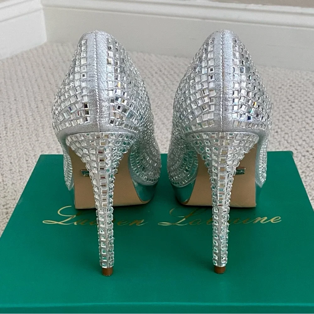 Lauren Lorraine Crystal Platform Heels